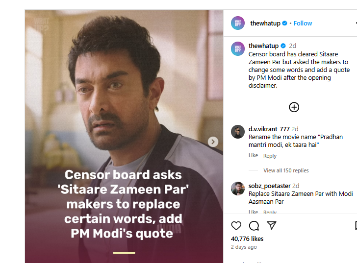 Aamir Khan’s Sitaare Zameen Par Cleared With Changes: PM Modi’s Quote Added, Check Details