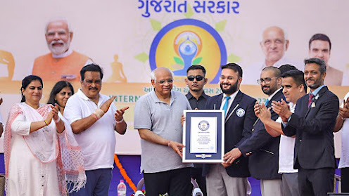 International Yoga Day 2025 World Record in Gujarat and Andhra Pradesh