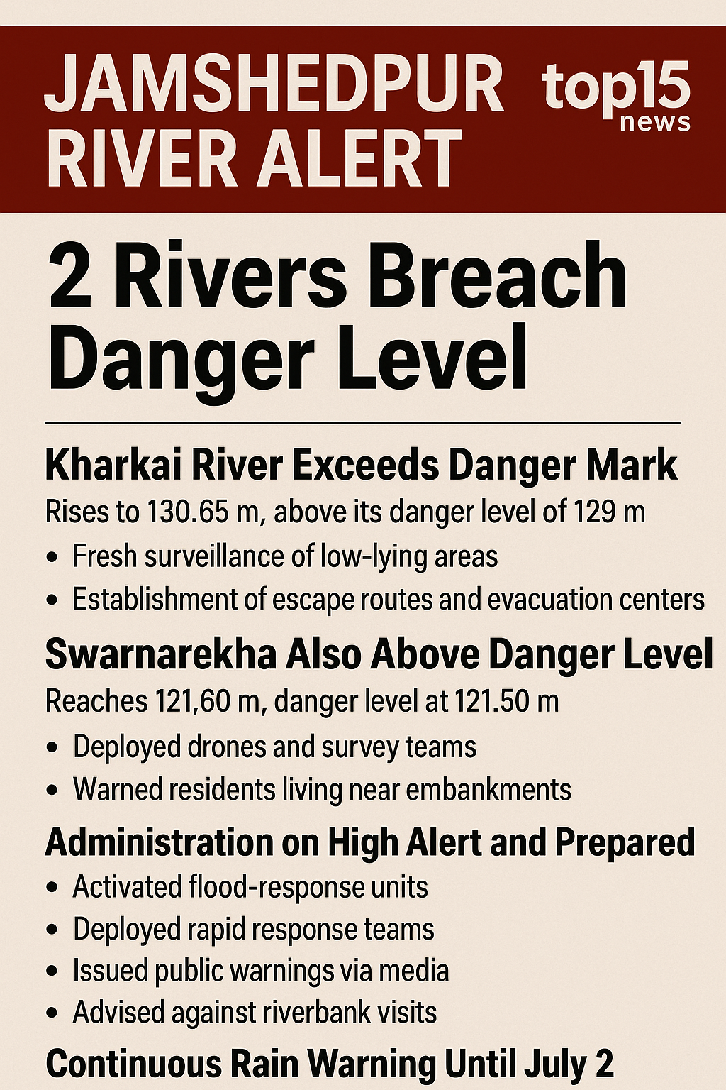Jamshedpur River Alert