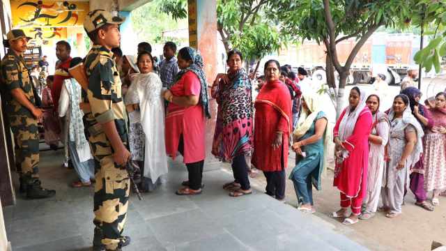 Voters standing in queue for By-Election Results 2025 in Ludhiana West, Punjab