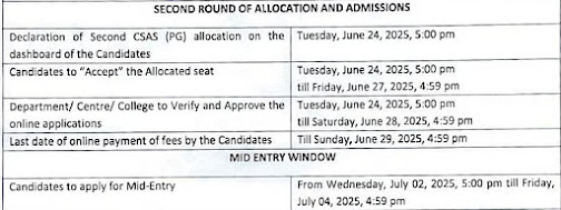 Delhi University PG Admission 2025 seat allotment process details in Hindi