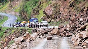 Flooded streets and landslide-hit mountain road in India amid UP monsoon rainfall