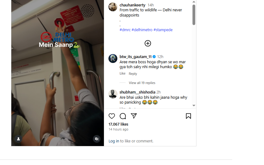 Snake Scare in Delhi Metro Ladies’ Coach: Viral Video Triggers Memes, ‘That’s My Boss!’
