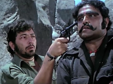 Restored Sholay Version movie poster featuring Amitabh Bachchan, Dharmendra, and the original cast in high-definition.