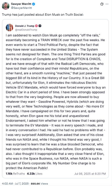 Trump-Musk Feud Intensifies as Elon Fires Back on Social Media